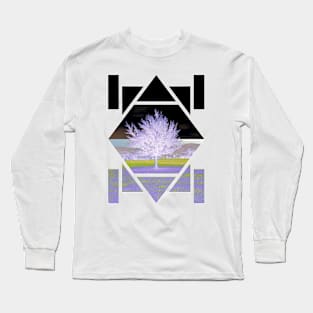 Purple geometric tree Long Sleeve T-Shirt